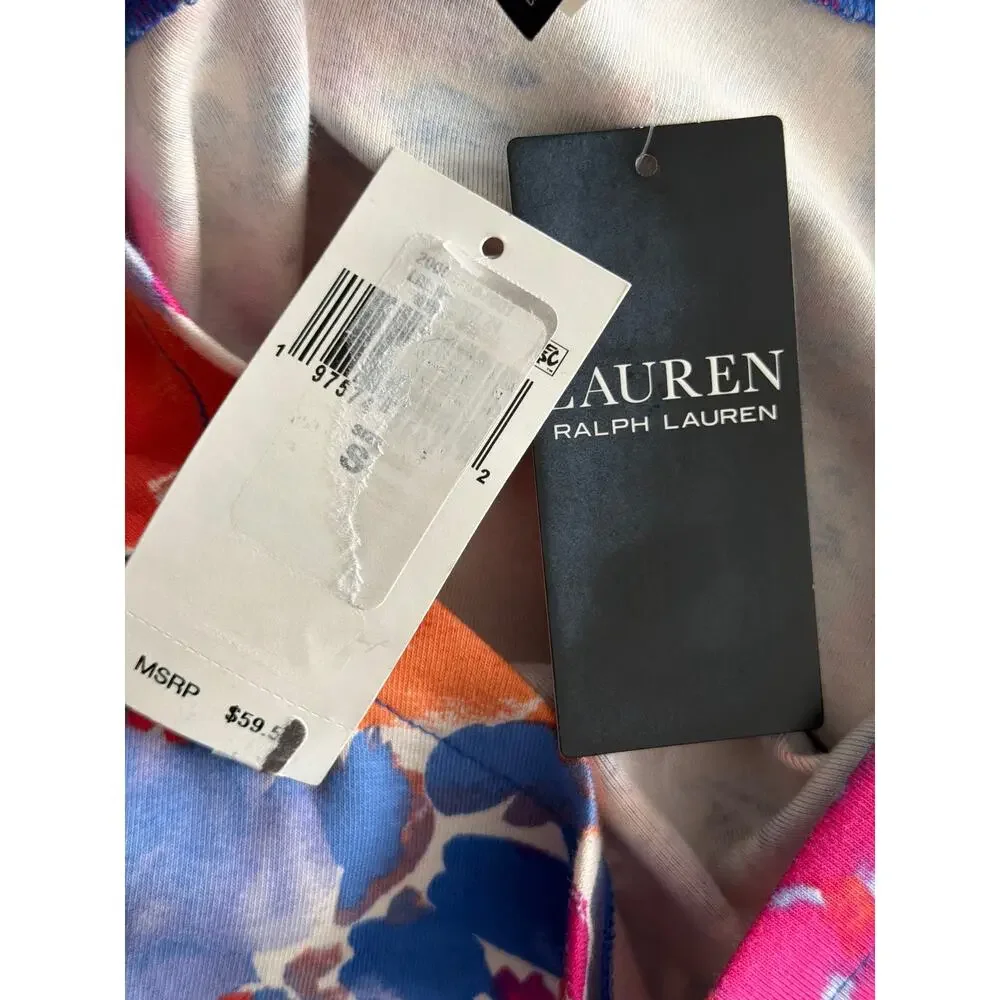 Lauren Ralph Lauren Judy T-Shirt Mid-Sleeve Boat Neck Women's Small NEW